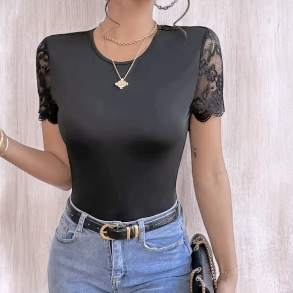 Open Back Lace Body Suit - Picture 2 of 6